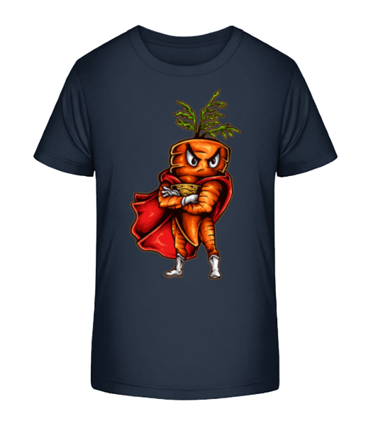 Super Carrot - Kid's Bio T-Shirt Stanley Stella - Navy - Front