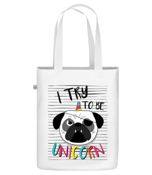Unicorn Dog - Bio Tasche - Weiß - Vorne