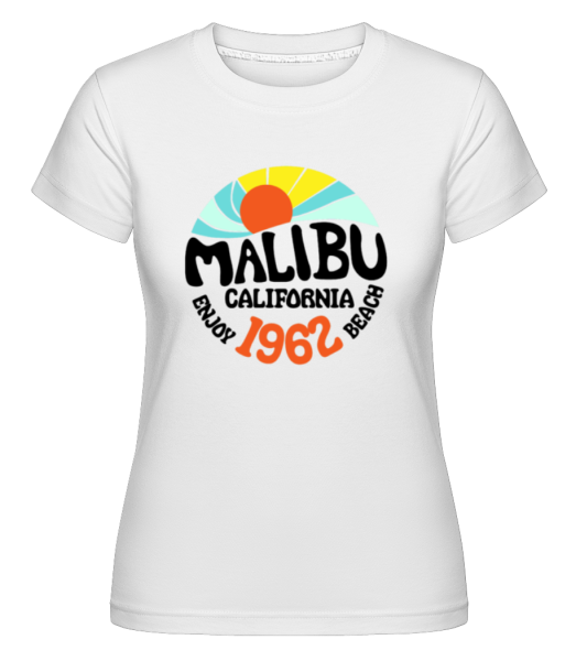 Malibu California -  Shirtinator Women's T-Shirt - White - Front