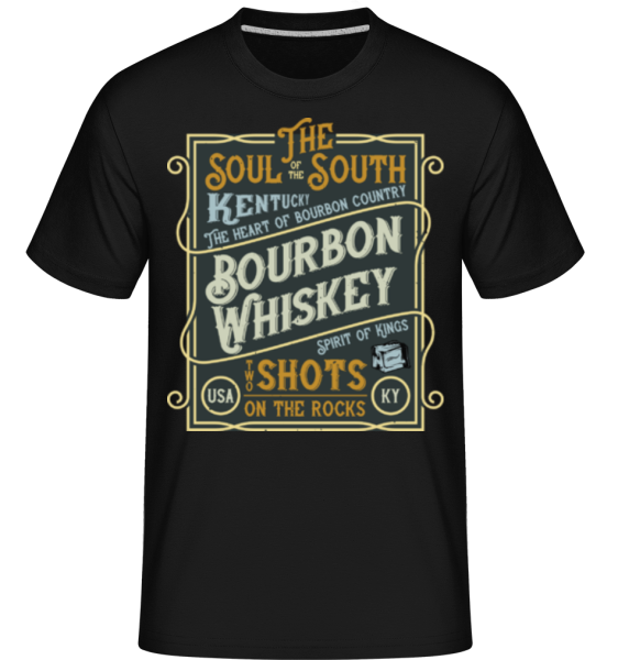 Bourbon Whiskey -  Shirtinator Men's T-Shirt - Black - Front