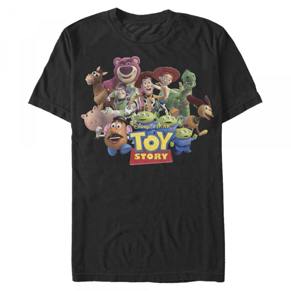 Pixar - Toy Story - Skupina Running Team - Men's T-Shirt - Black - Front