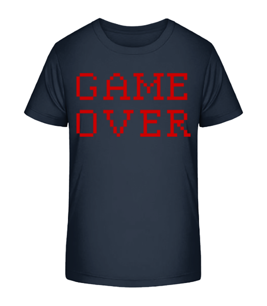 Game Over Pixel - Kinder Bio T-Shirt Stanley Stella - Marine - Vorne