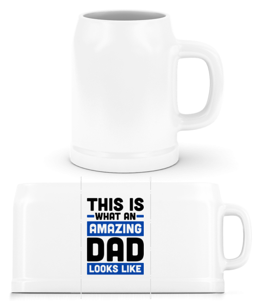 Amazing Dad - Bierkrug - Weiß - Vorne