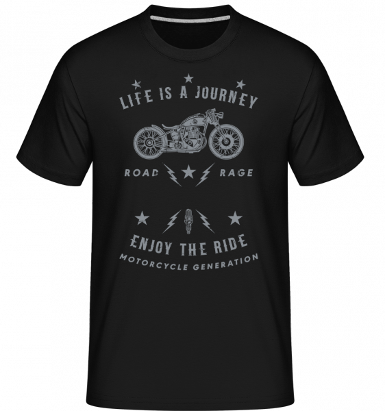 Life Is A Journey - Shirtinator Männer T-Shirt - Schwarz - Vorn