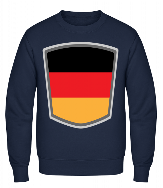 Deutschland Fahne Wimpel - Männer Pullover - Marine - Vorn