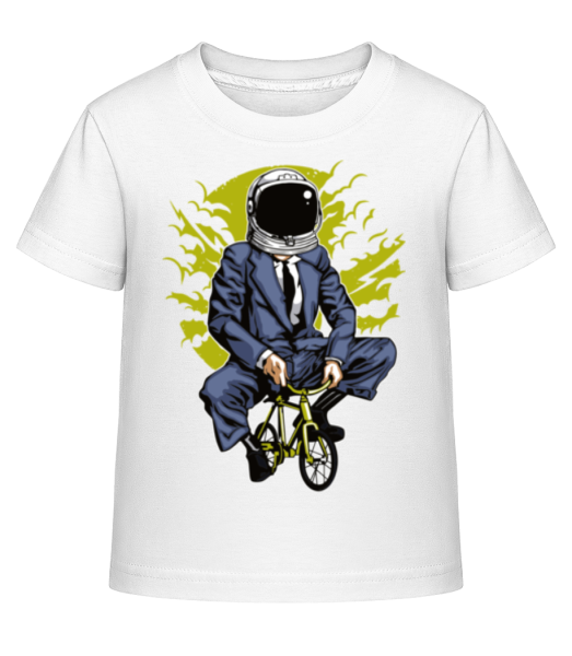 Bike To The Moon - Kinder Shirtinator T-Shirt - Weiß - Vorne