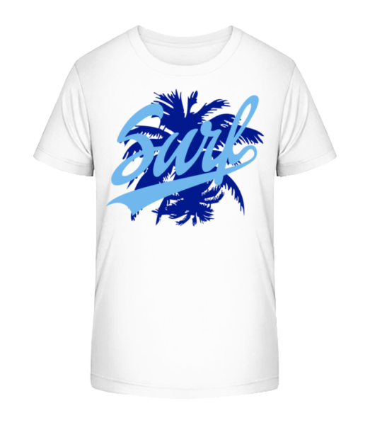 Surf Icon Blue - Kinder Bio T-Shirt Stanley Stella - Weiß - Vorne