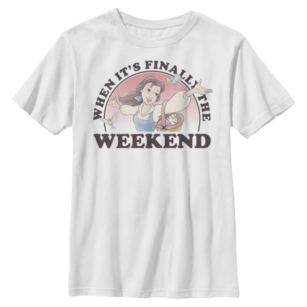 Disney - Die Schöne und das Biest - Belle Weekend - Kinder T-Shirt - Weiß - Vorne