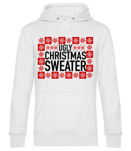Ugly Christmas Sweater - Unisex Premium Hoodie - White - Front