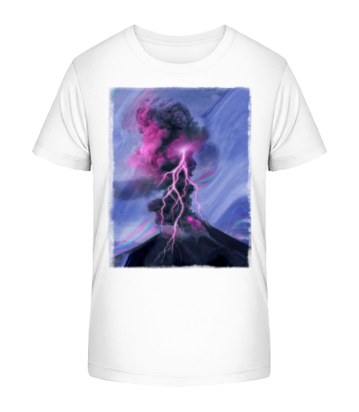 Neon Gewitter - Kinder Bio T-Shirt Stanley Stella - Weiß - Vorne