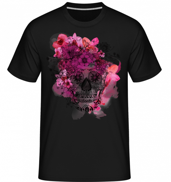 Día de los Muertos Skull -  Shirtinator Men's T-Shirt - Black - Front
