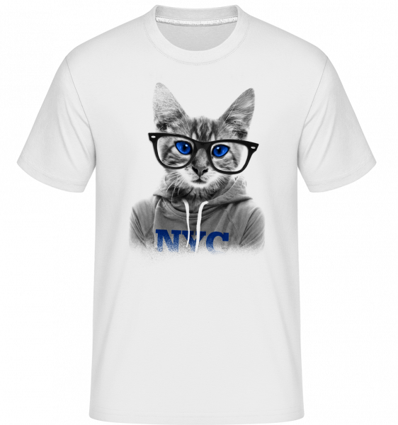 Cat NCY -  Shirtinator Men's T-Shirt - White - Vorn