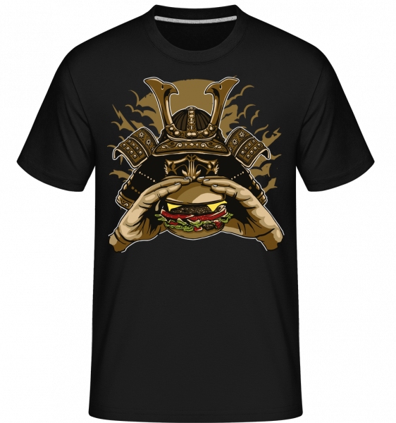 Samurai Burger - Shirtinator Männer T-Shirt - Schwarz - Vorn