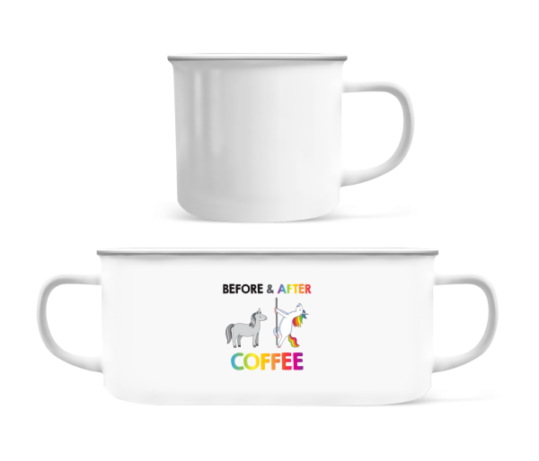 Befor After Coffee - Enamel-cup - White - Front