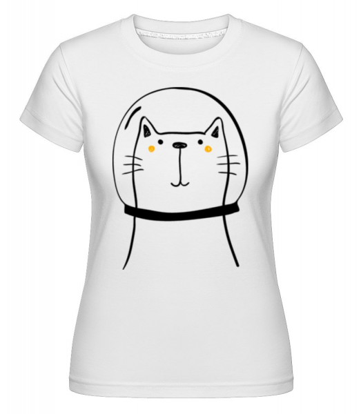 Space Katze -  Shirtinator Women's T-Shirt - White - Front