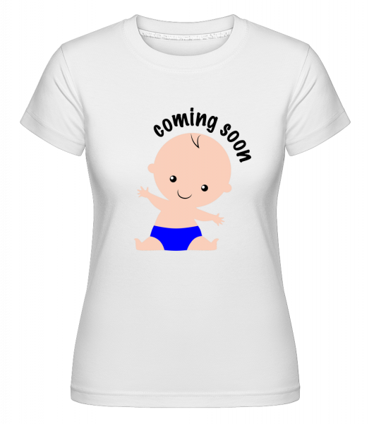 Baby Boy Announcement - Shirtinator Frauen T-Shirt - Weiß - Vorn