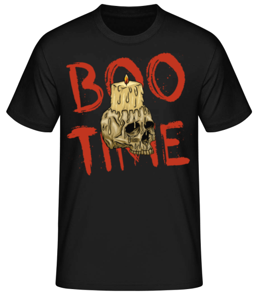 Boo Time - Männer Basic T-Shirt - Schwarz - Vorne