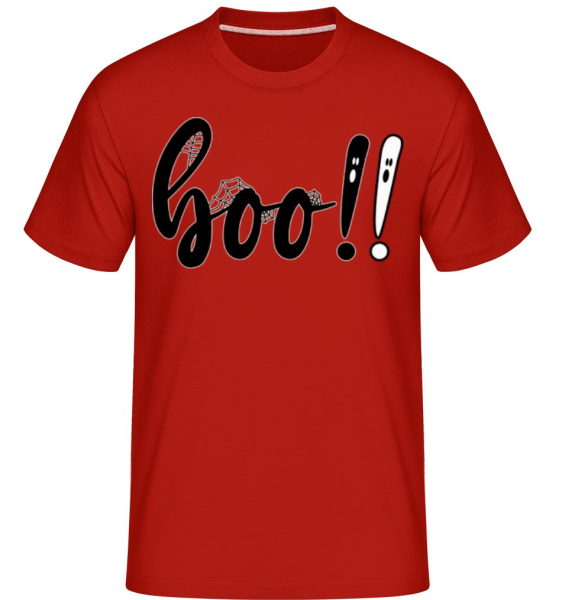 Boo - Shirtinator Männer T-Shirt - Rot - Vorne