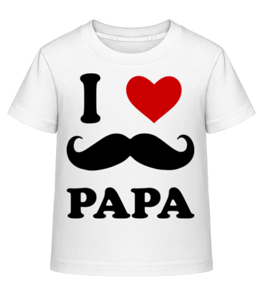 I Love Papa - Kid's Shirtinator T-Shirt - White - Front