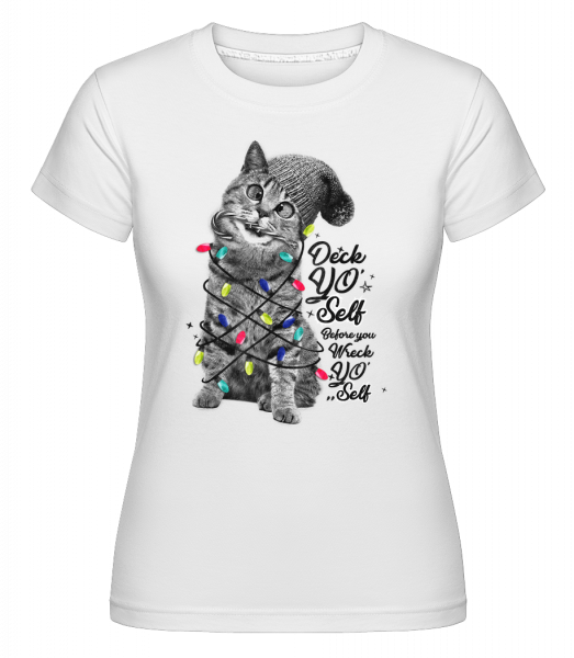 Cat Christmas -  Shirtinator Women's T-Shirt - White - Front