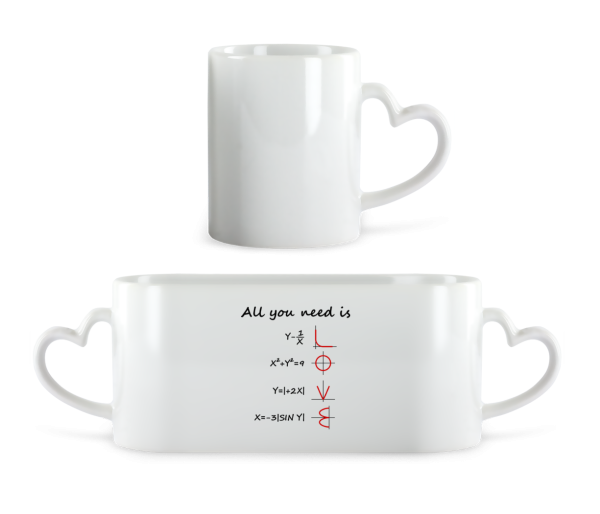 All You Need Is Love - Heart Mug - White - Front
