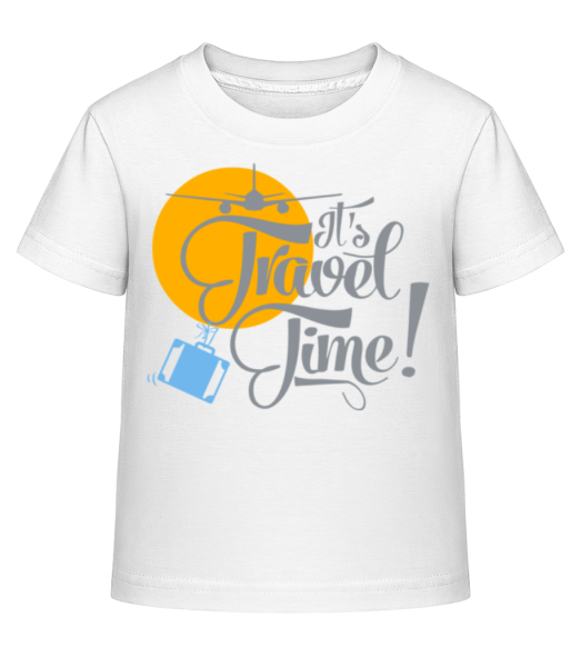 It's Travel Time! - Kinder Shirtinator T-Shirt - Weiß - Vorne