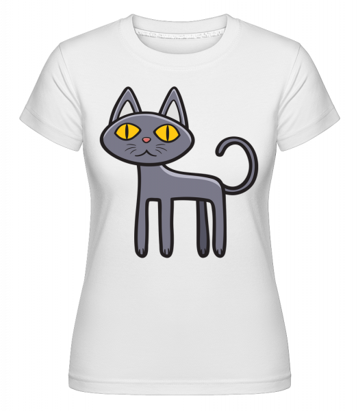 Spooky Cat - Shirtinator Frauen T-Shirt - Weiß - Vorn