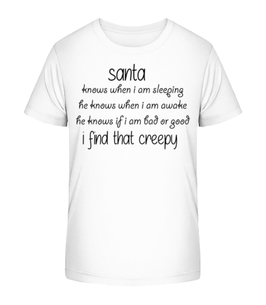 Creepy Santa - Kid's Bio T-Shirt Stanley Stella - White - Front