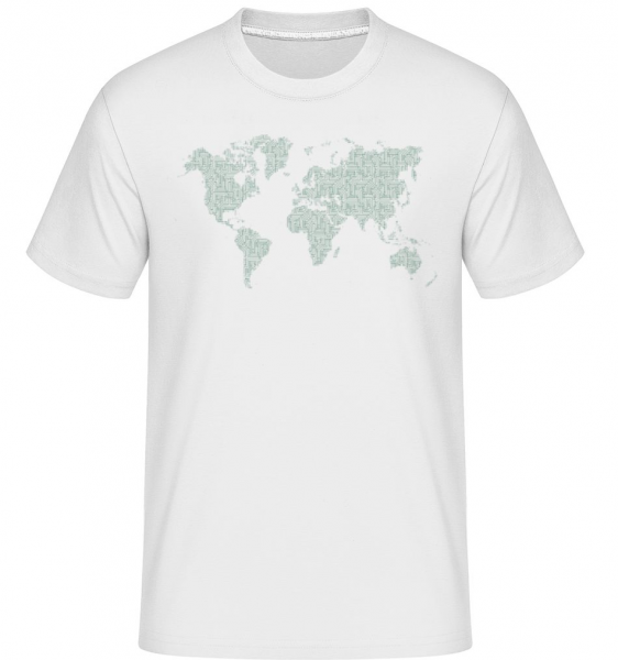 Platine Weltkarte - Shirtinator Männer T-Shirt - Weiß - Vorne