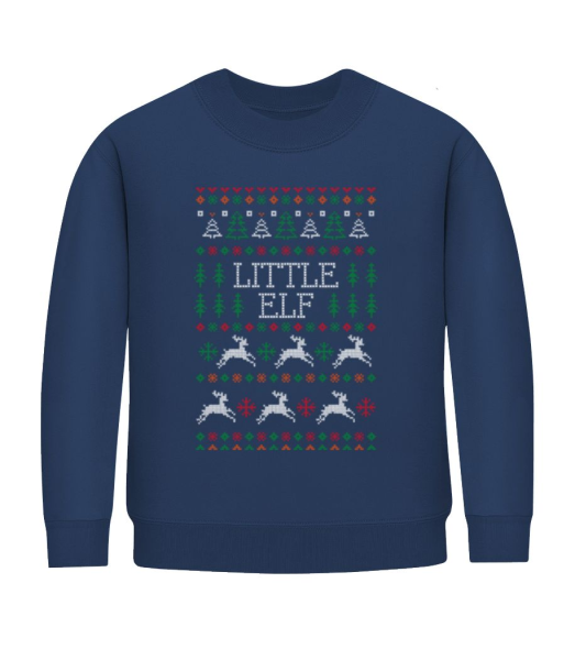 Little Elf - Kid's Sweatshirt - Navy - Front