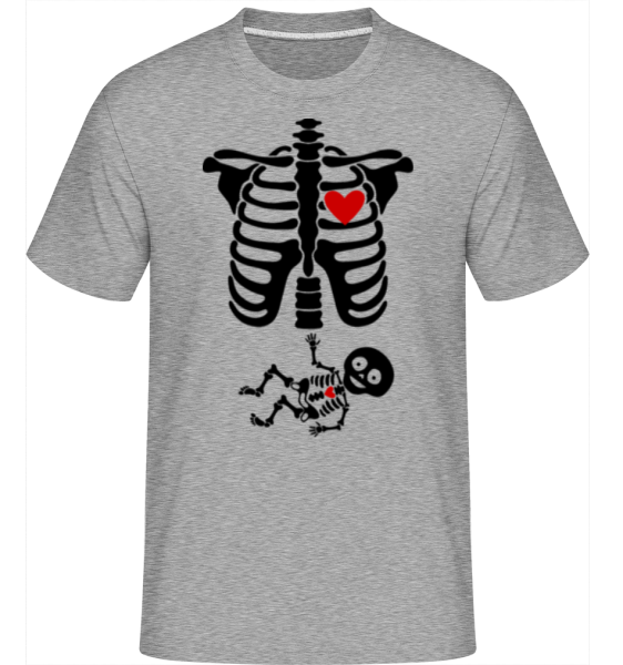 Gothic Love Skull -  Shirtinator Men's T-Shirt - Heather grey - Front