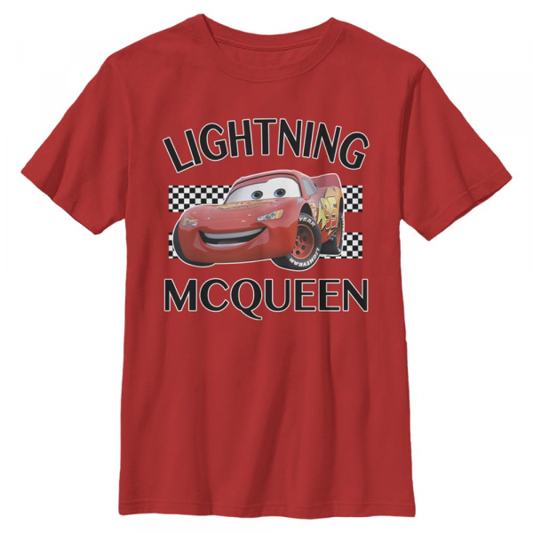 Pixar - Cars - Lightning McQueen - Kinder T-Shirt - Rot - Vorne