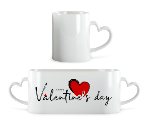 Valentines Day - Heart Mug - White - Front