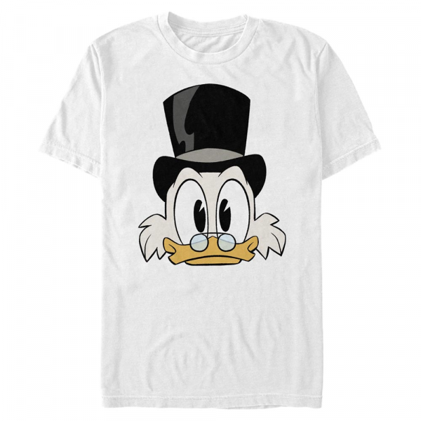Disney Classics - Ducktales - Strýček Skrblík Scrooge Big Face - Männer T-Shirt - Weiß - Vorne
