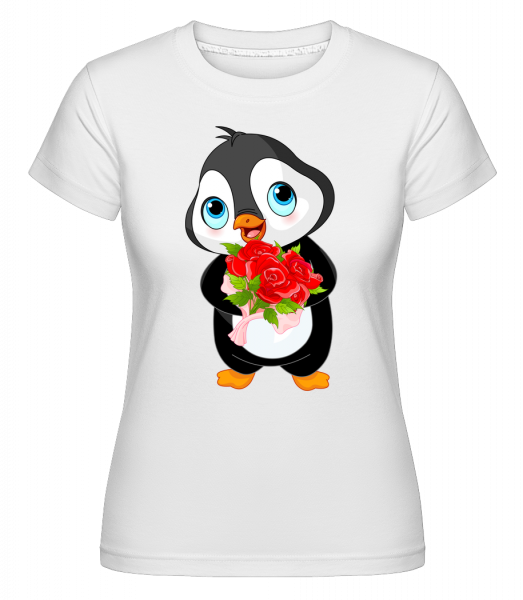 Cute Love Penguin - Shirtinator Frauen T-Shirt - Weiß - Vorn