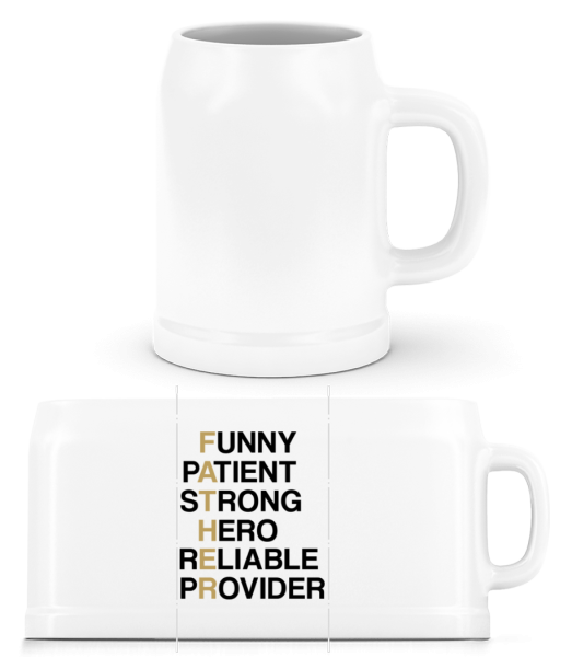 FATHER - Definition - Beer Mug - White - Front
