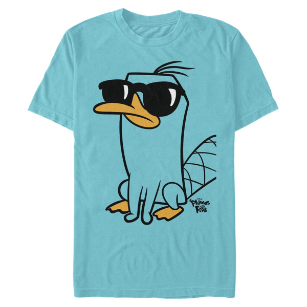 Disney Classics - Phineas and Ferb - Perry Cool - Men's T-Shirt - Azure - Front