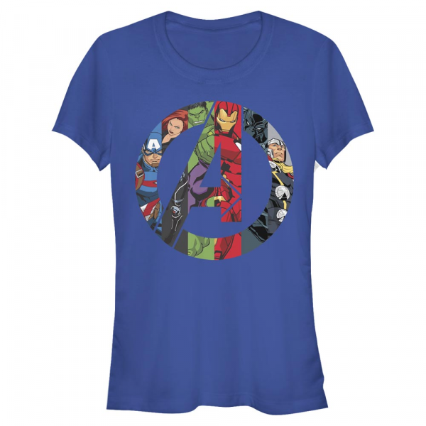 Marvel - Logo Avengers Heroes Icon - Frauen T-Shirt - Royalblau - Vorne