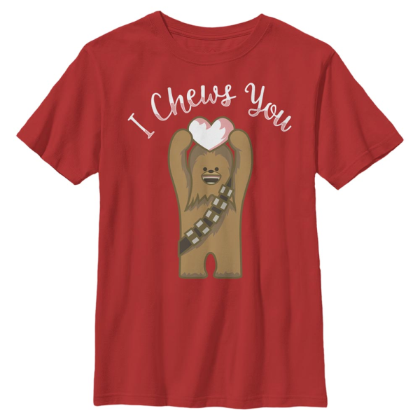 Star Wars - Chewbacca Chewse You - Valentinstag - Kinder T-Shirt - Rot - Vorne