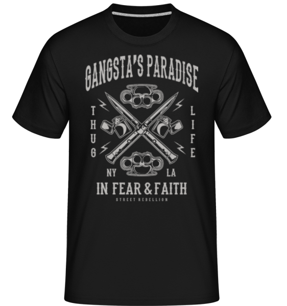 Gangsta's Paradise -  Shirtinator Men's T-Shirt - Black - Front