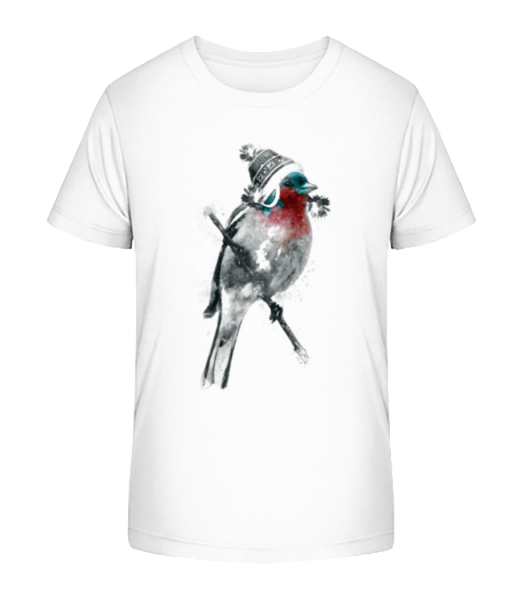 Weihnachten Vogel - Kinder Bio T-Shirt Stanley Stella - Weiß - Vorne