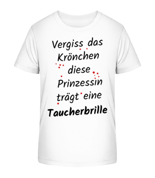 Prinzessin Trägt Taucherbrille - Kinder Bio T-Shirt Stanley Stella - Weiß - Vorne
