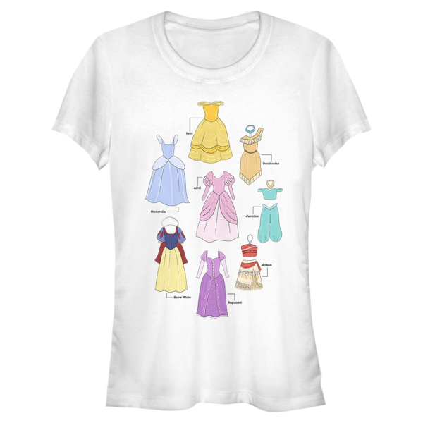 Disney Princesses - Skupina Textbook Dresses - Women's T-Shirt - White - Front
