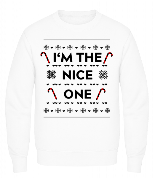I'm The Nice One - Men's Sweatshirt AWDis - White - Front