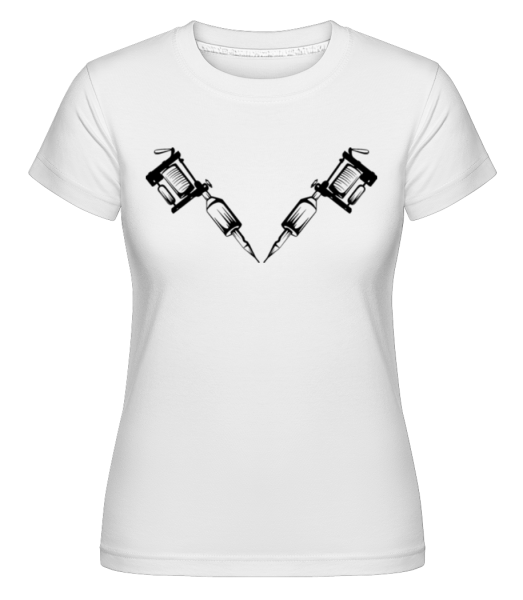 Tätowiermaschine Tattoo - Shirtinator Frauen T-Shirt - Weiß - Vorne
