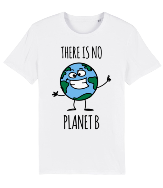 There Is No Planet B - Men's Organic T-Shirt Stanley Stella - White - Front