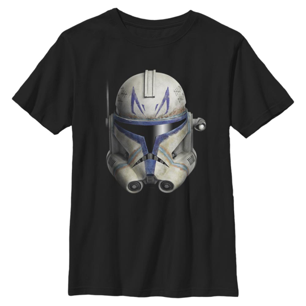 Star Wars - The Clone Wars - Trooper Rex Face - Kids T-Shirt - Black - Front