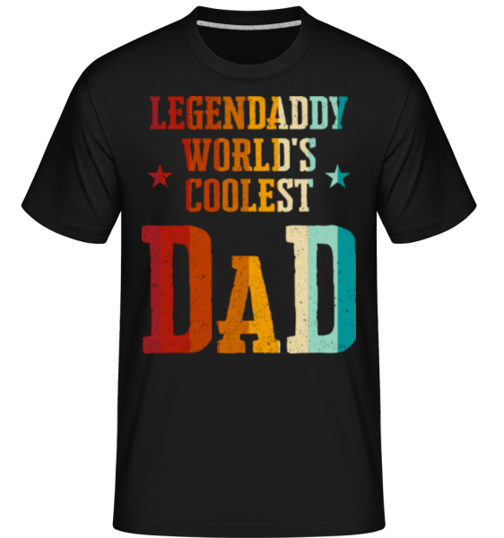 Worlds Coolest Dad -  Shirtinator Men's T-Shirt - Black - Front