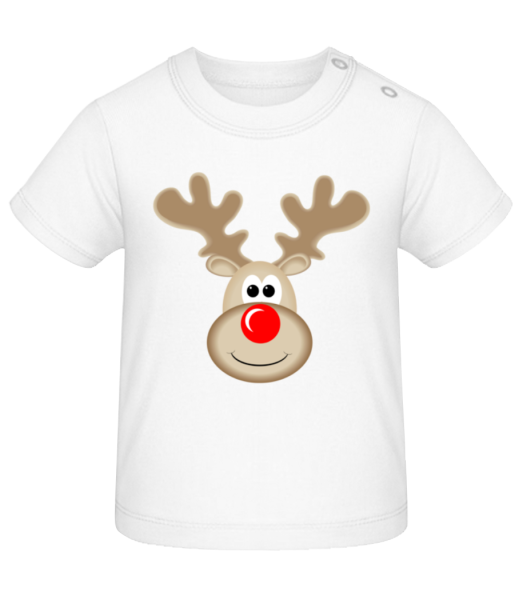 Reindeer Logo - Baby T-Shirt - White - Front