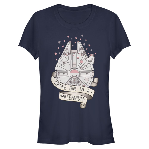 Star Wars - Millennium Falcon One in a Mill - Frauen T-Shirt - Marine - Vorne